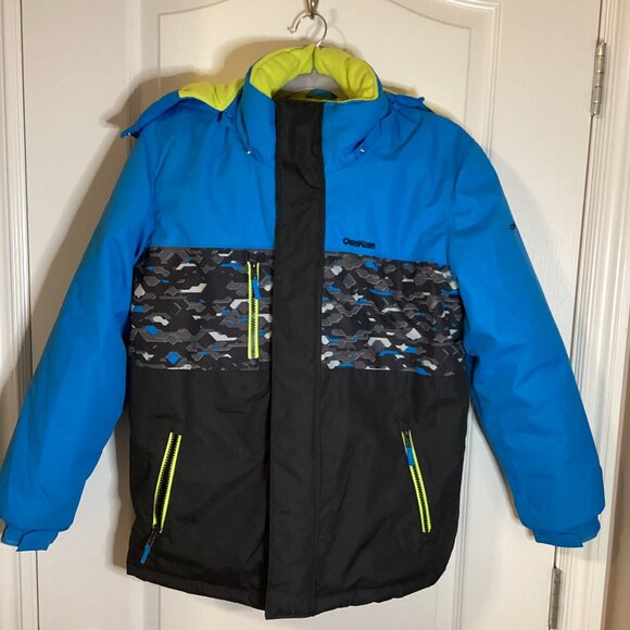 Oshkosh Boys Ski Jacket Size 12 Skiing Warm Winter Coat With Hood - Picture 1 of 13